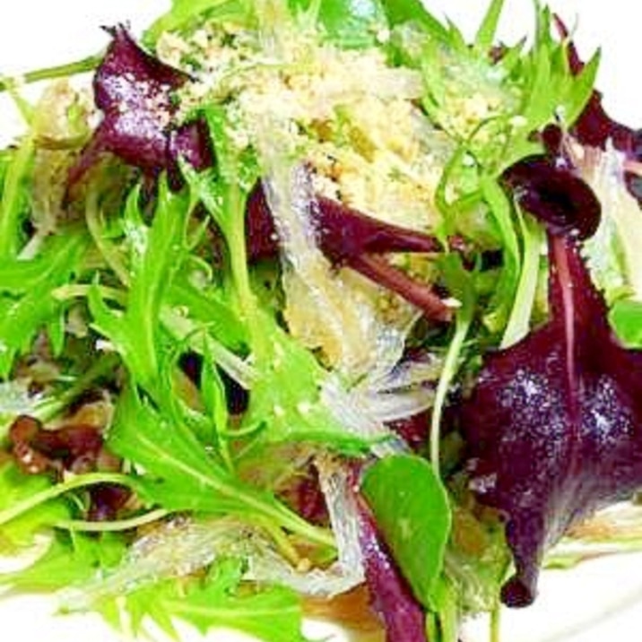大根おろしドレッシングで 《糸寒天のサラダ》